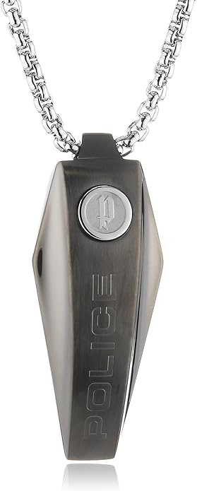 JEWELER'S POLICE PJ24925PSU-01. Naszyjnik, Kolor czarny. Mężczyzna.