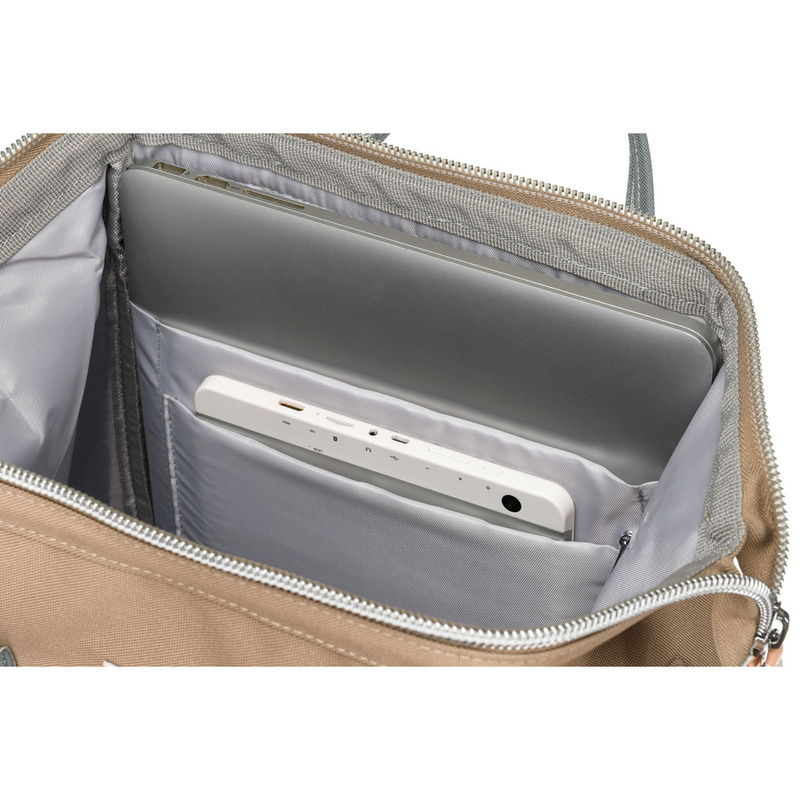 Damski plecak z tworzywa Peterson PTN BETA KHAKI-GRAY