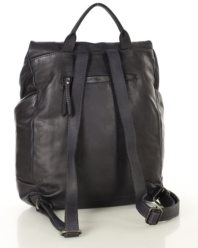 MARCO MAZZINI Duży akademicki plecak old pelle travel big czarny