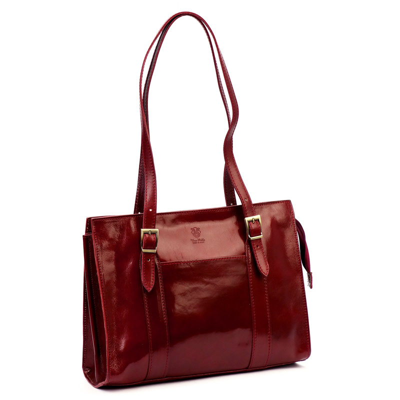 Damska elegancka dwukomorowa shopperbag na ramię z przegrodą Florence