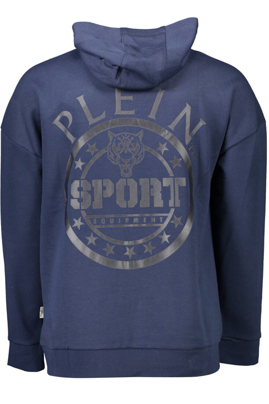 PLEIN SPORT MĘSKA NIEBIESKA BLUZA Z ZAMKIEM