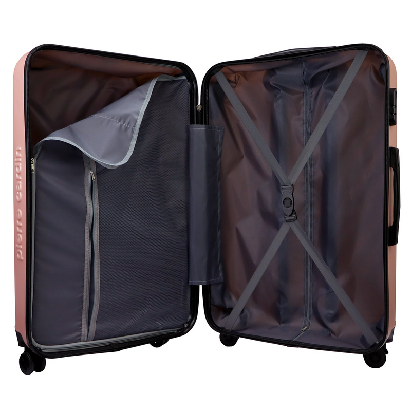 Mocna walizka damska z ABSu Pierre Cardin MED12 x3 Z