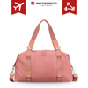 Różowa torba treningowa z poliestru, jednokomorowa i zamykana suwakiem - Peterson