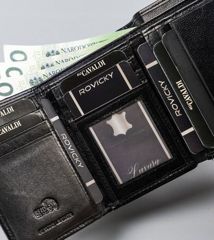 Skórzany kompaktowy damski portfel od 4U Cavaldi