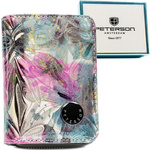 skóra naturalna + Damski portfel ze skóry ekologicznej Peterson PTN PX33-1-NPK