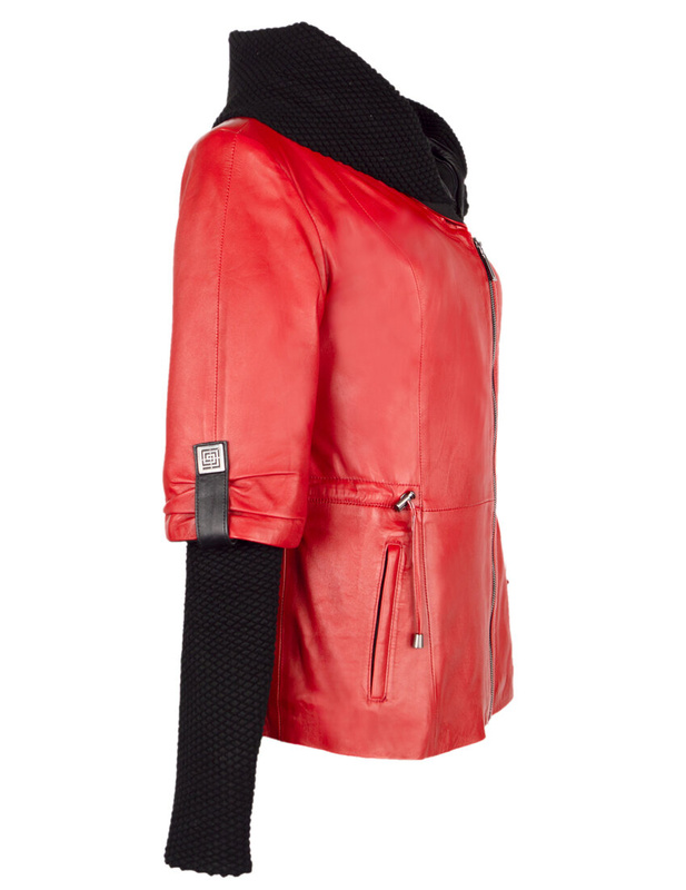 Bukowski Kurtka skórzana damska z odpinanymi rękawami z kapturem