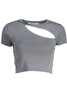 SZARY T-SHIRT Z KRÓTKIM RĘKAWEM CALVIN KLEIN