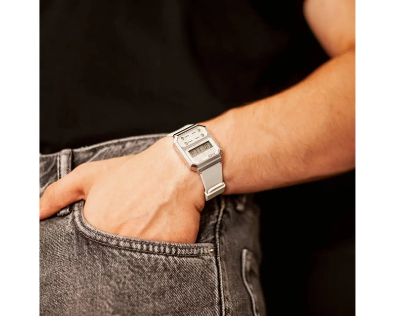 Zegarek CASIO A100WEF-8AEF. Kwarcowy, Kolor beżowy. Unisex.