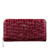 Czerwony Portfel Damski ze Skóry Licowej krople PD090s359 RFID