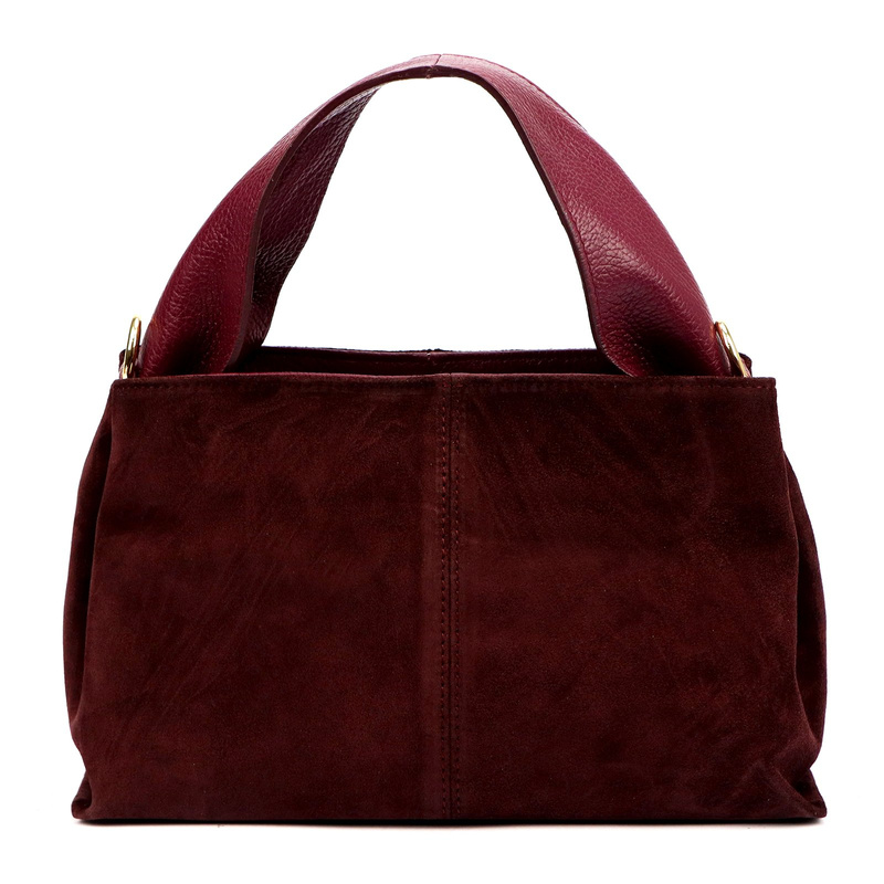 Stylowa Zamszowa damska listonoszka torebka z dopinanym paskiem od Luka