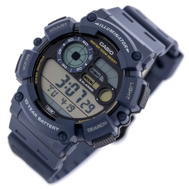 ZEGAREK MĘSKI CASIO Digital Moonphase WS-1500H-5B + BOX