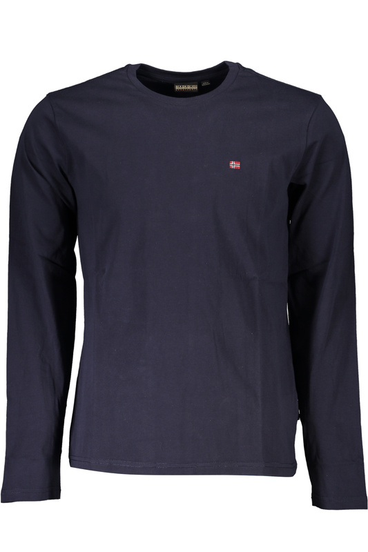 NIEBIESKI T-SHIRT MĘSKI NAPAPIJRI Z KRÓTKIM RĘKAWEM