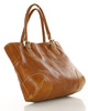 Torebka do ręki kuferek genuine leather made in Italy - MARCO MAZZINI camelowa