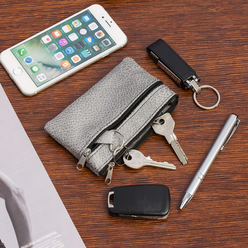 ETUI NA KLUCZE duże trzykomorowe kluczówka płaskie długie pojemne portfel L76