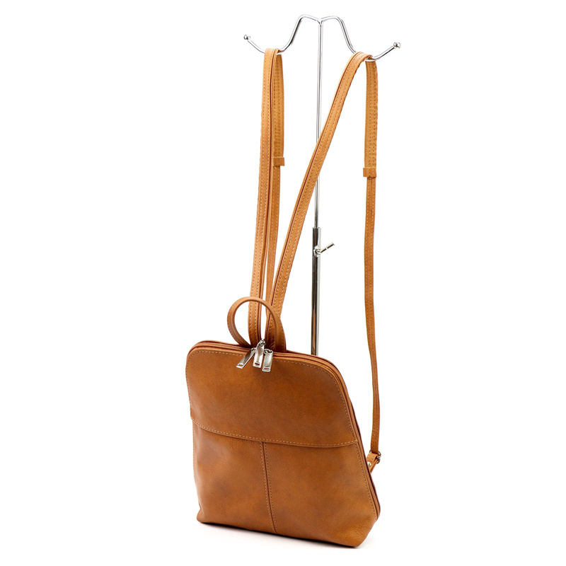 Stylowy Praktyczny Damski plecak-torebka skórzana z kieszeniami Voyager