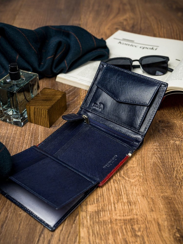 Portfel Skórzany Męski Elegancki RFID Skóra Naturalna Rovicky Duży
