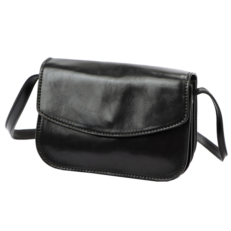 Florence Skórzana listonoszka na ramię 3 komory zamykana klapą elegancka