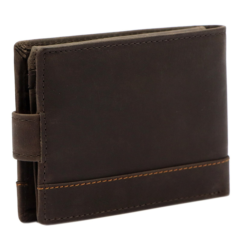 Nordee portfel męski skóra naturalna rozbudowany zamykany na zatrzask