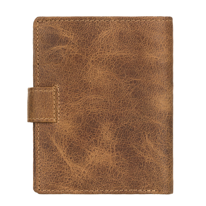 EL FORREST męski portfel pionowy rozbudowany skórzany na zatrzask RFID