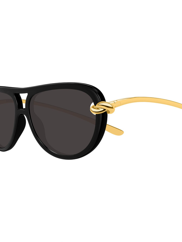 Czarno-szare okulary przeciwsłoneczne Bottega Veneta BV1418S-005