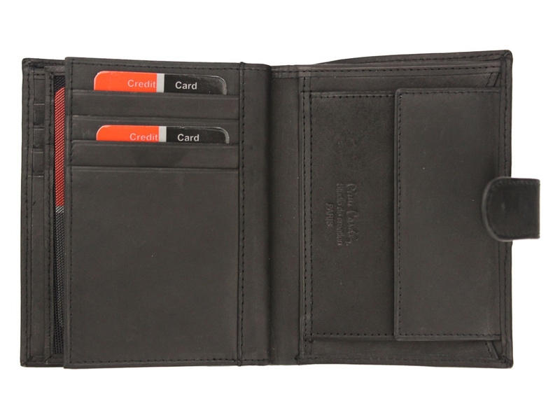 Pionowy Skórzany męski portfel Pierre Cardin RFID