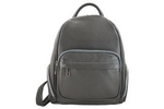 Plecak skórzany damski CASUAL - Szary ciemny