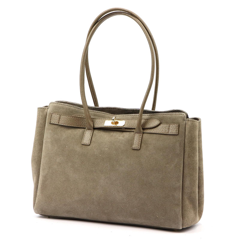 Camilla damska torebka na ramię zamszowa skóra naturalna shopperbag