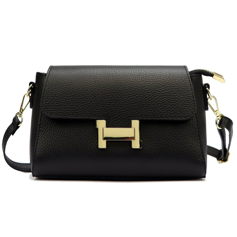 Luka damska listonoszka skóra naturalna torebka przez ramię z klapą