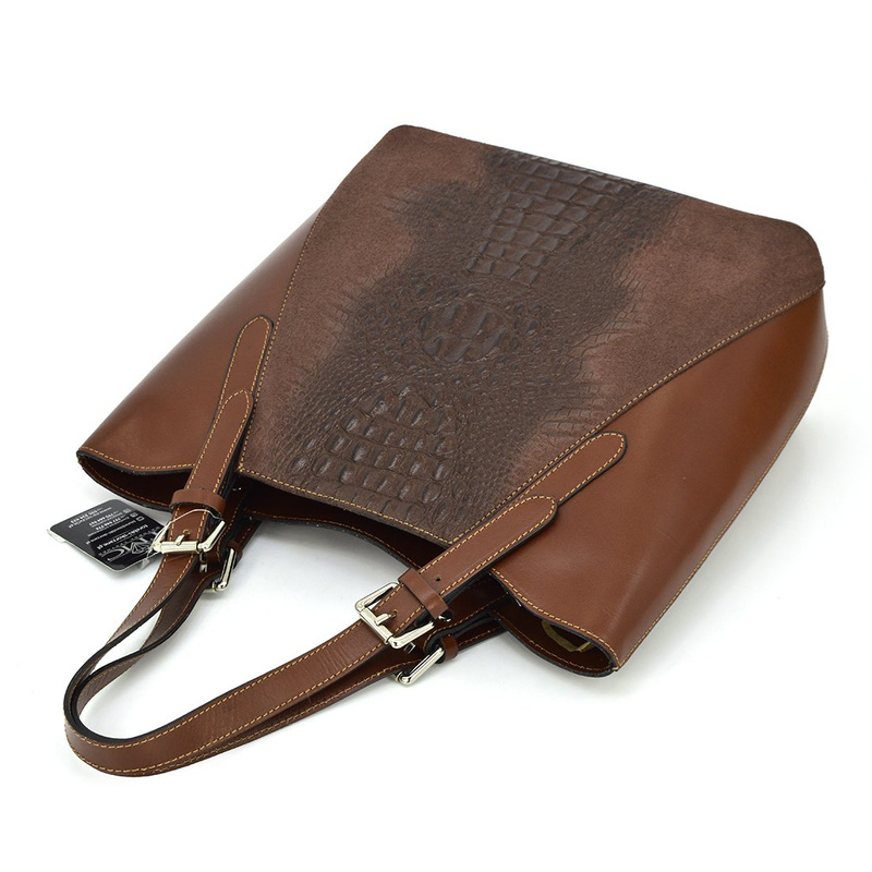 Damska duża torebka na ramię shopperbag skórzana