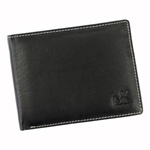 Money Kepper męski portfel skóra naturalna składany dwie kieszenie