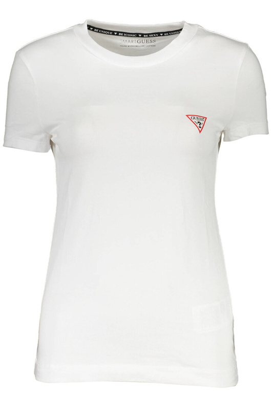 GUESS JEANS T-SHIRT Z KRÓTKIM RĘKAWEM DAMSKI BIAŁY