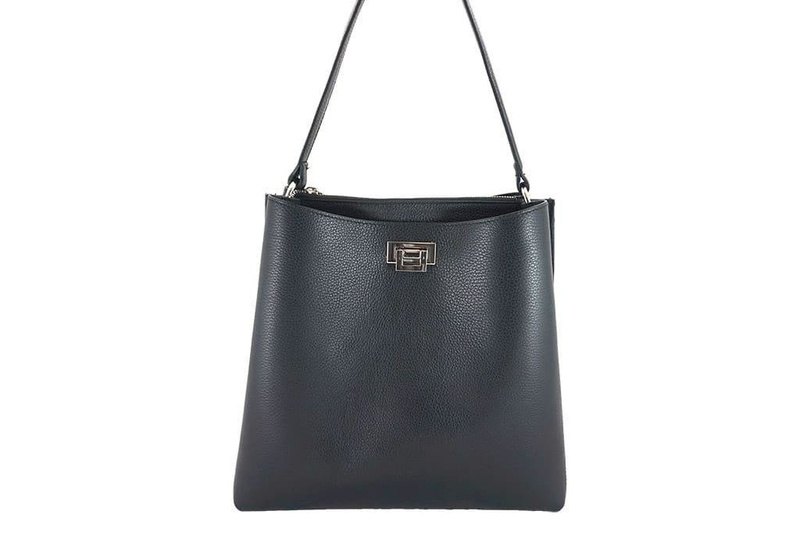 Duże torby damskie skórzane - Barberini's - Granatowa