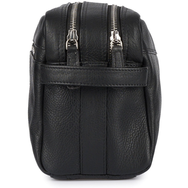 Kosmetyczka skórzana czarna saszetka podróżna duża Beltimore J48