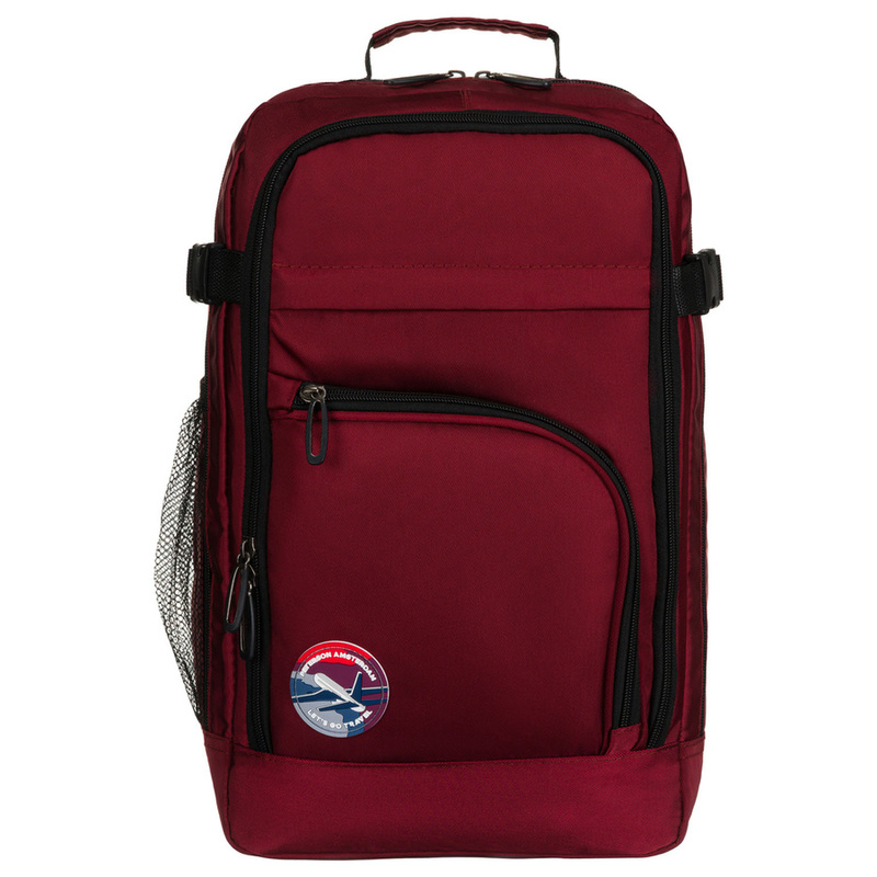 Burgundowy plecak podróżny z poliestru - Peterson