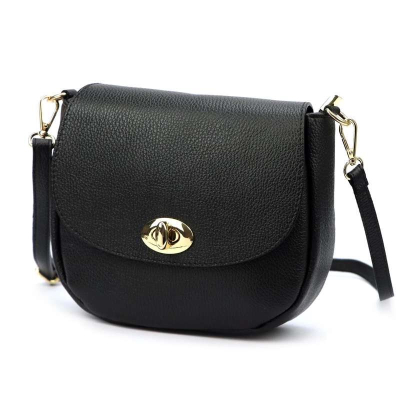 Vera Pelle damska listonoszka skóra naturalna torebka przez ramię z klapą