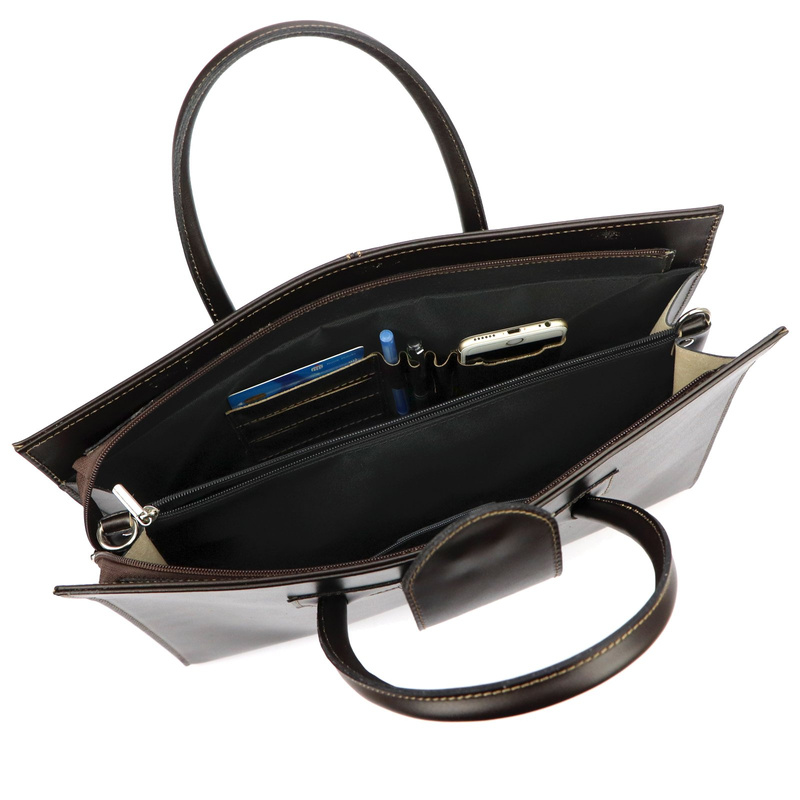 Camilla damski kuferek torba na dokumenty do pracy skóra naturalna duża