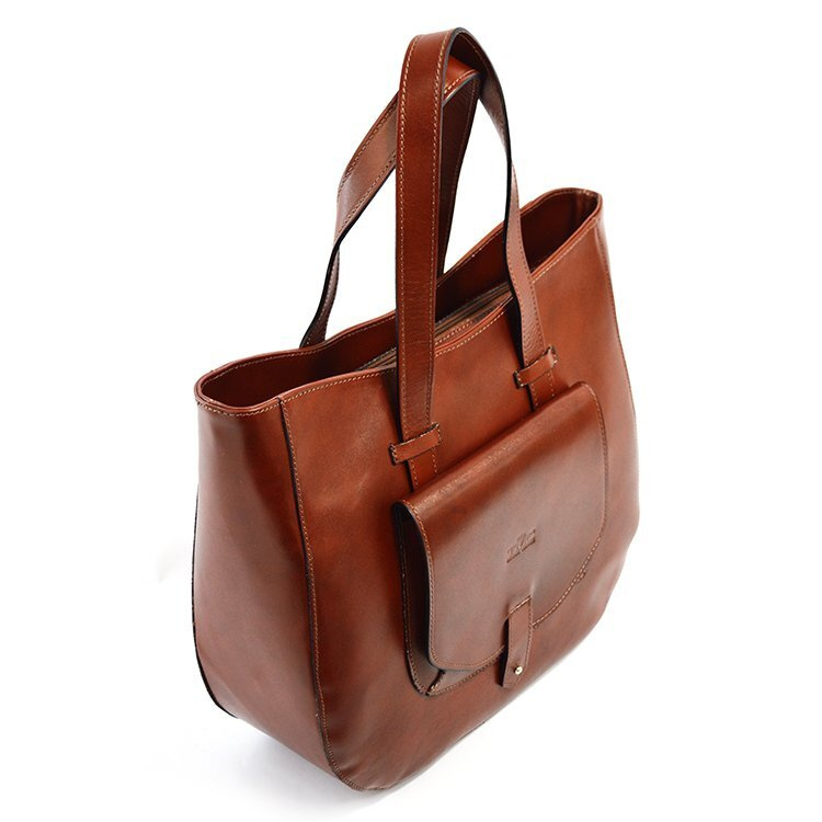 Torebka skórzana na ramię duża damska shopperbag