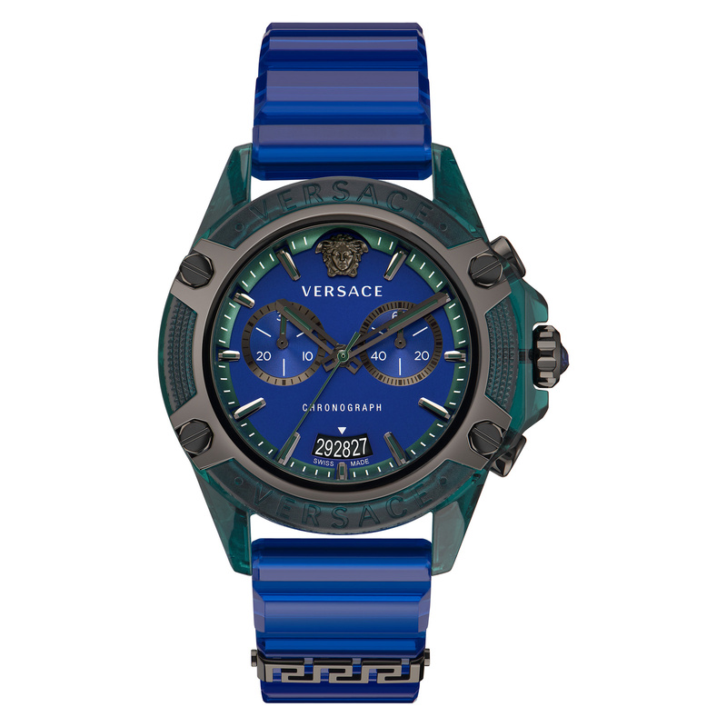 Zegarek VERSACE VEZ701122. Kwarcowy, Kolor niebieski. Mężczyzna.