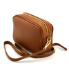 Camel mała damska listonoszka z frędzlem przewieszka z włoskiej naturalnej skóry licowej P14