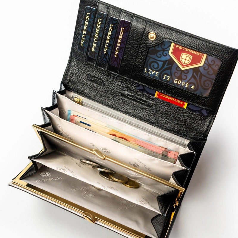 Skórzany damski portfel Peterson PTN PS401-MLF