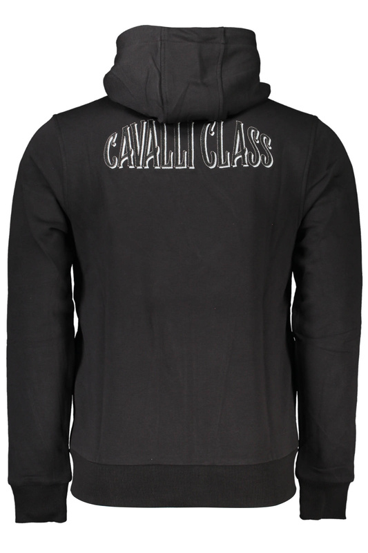 BLUZA CAVALLI CLASS Z ZAMKIEM CZARNA MĘSKA