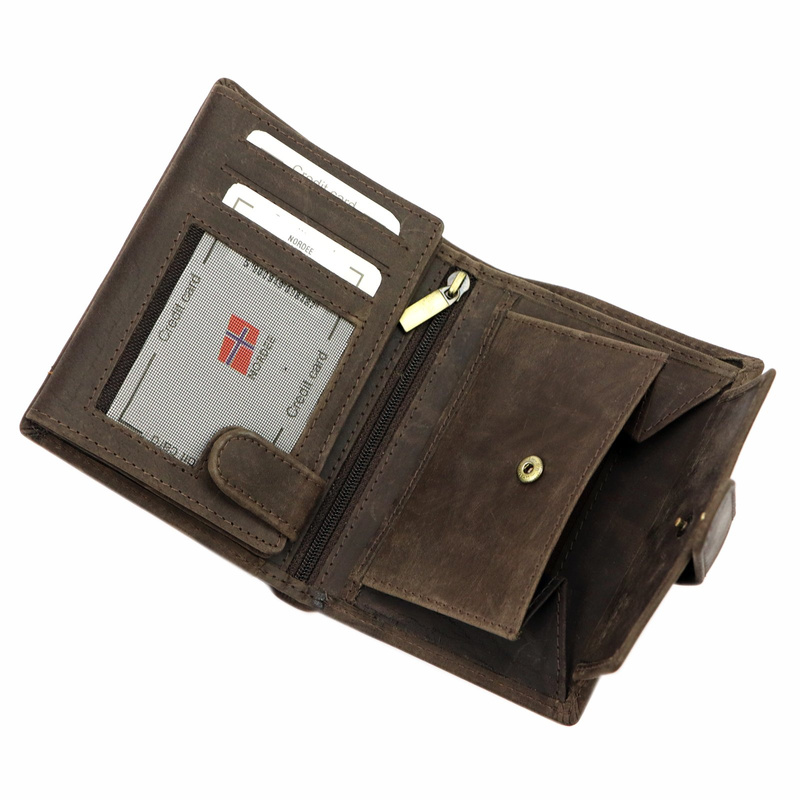 Skórzany męski portfel Nordee HJORT N4L