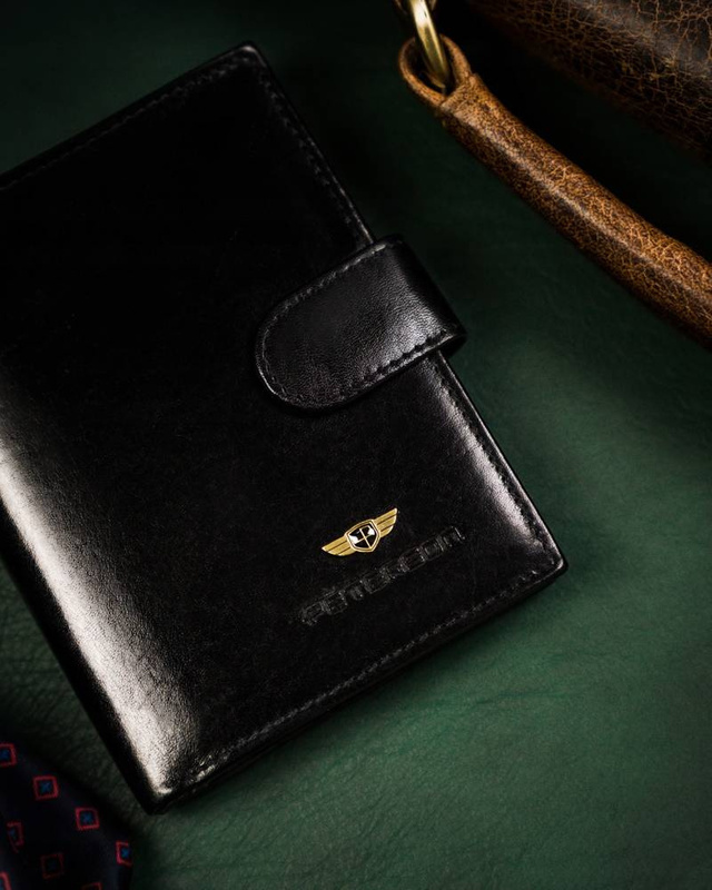 Skórzany męski portfel Peterson PTN N62L-VT