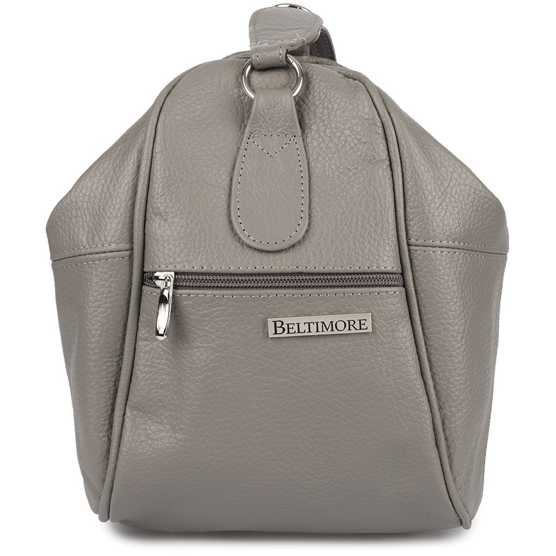 Jasnoszary Plecak damski skórzany torebka 2w1 Beltimore 019