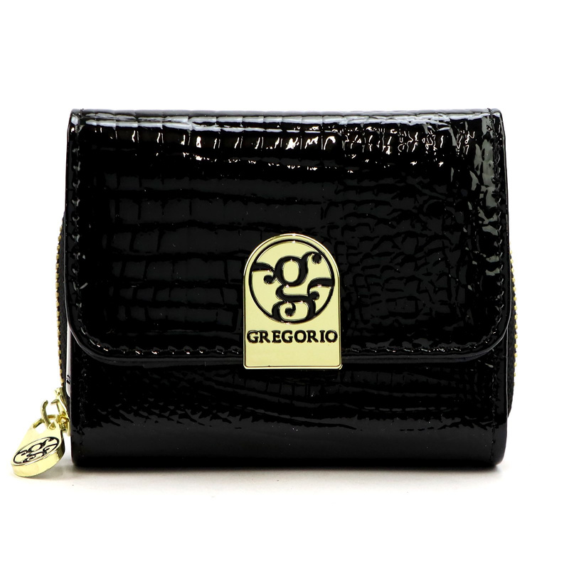 Gregorio mała portmonetka damska skóra naturalna portfel skóra krokodyla