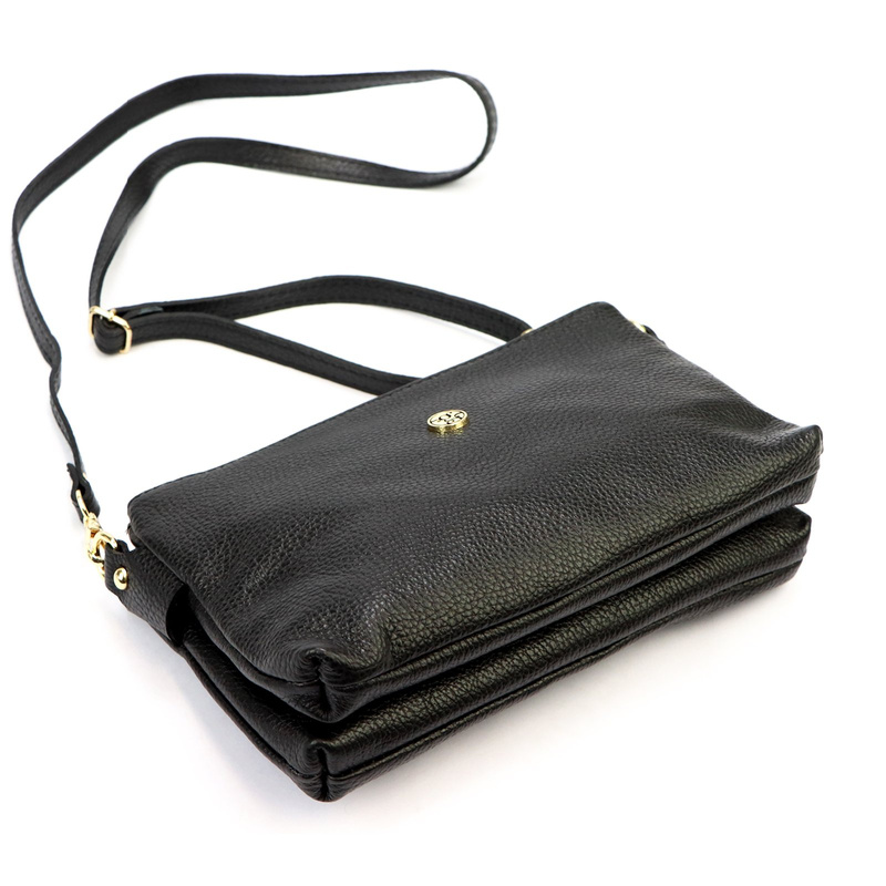 Skórzana damska listonoszka przez ramię Gregorio