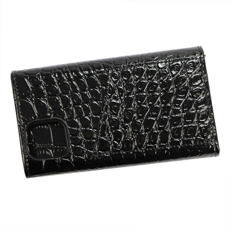 MiaMore etui na telefon Iphone 12 case z klapą skóra krokodyla lakierowana