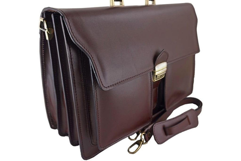 Aktówka męska skóra naturalna Barberinis - Brązowa