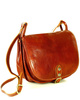 Duża włoska torebka listonoszka typu saddle bag MARCO MAZZINI - Toscania Classico camel