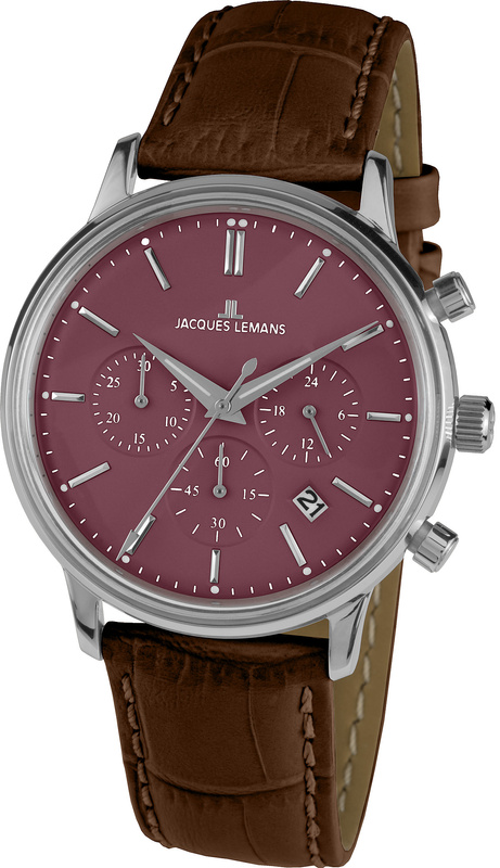 Zegarek JACQUES LEMANS 1-209E. Kwarcowy, Kolor PURPLE. Mężczyzna.